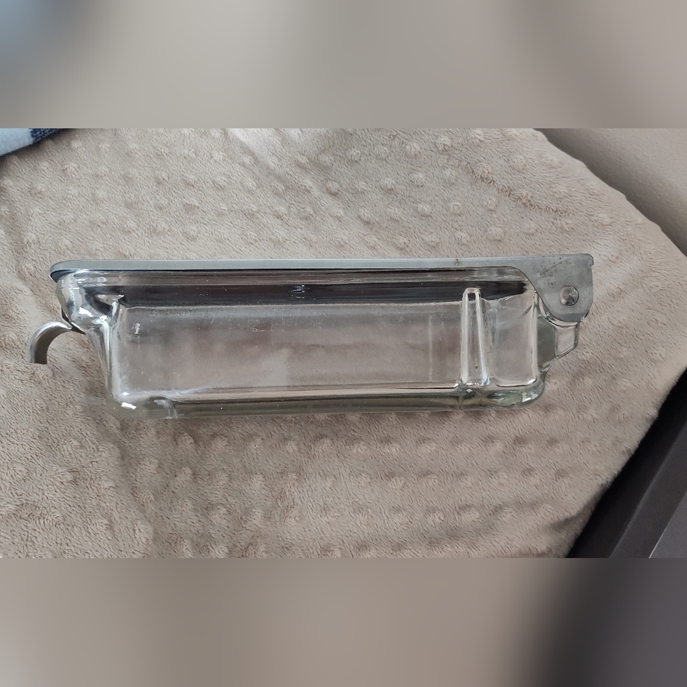 Vintage Cold Sterilization Tray Trade Mark B-P, Heavy Glass Dish W/Snap On Lid